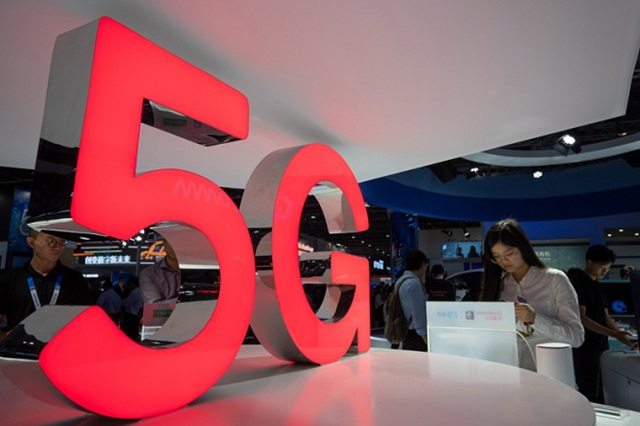 Một gian hàng triển lãm 5G tại Trung Quốc năm 2020.