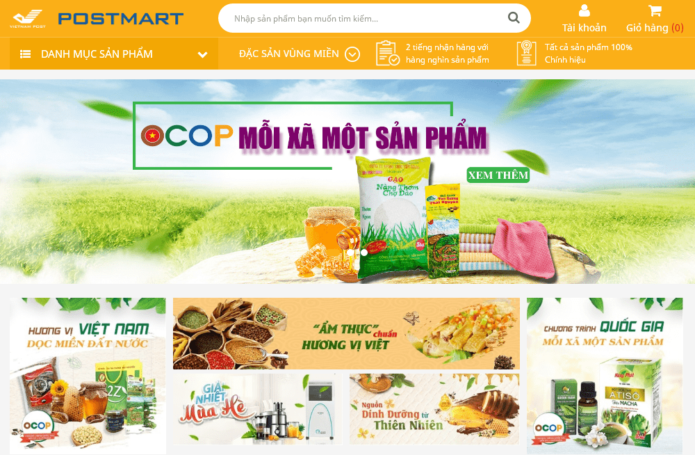 Sàn TMĐT Postmart của Bưu điện Thành phố đưa nông sản địa phương đến nhiều người tiêu dùng.