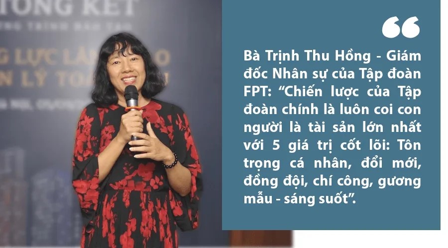 Bà Trịnh Thu Hồng, Giám đốc Nhân sự, Tập đoàn FPT.