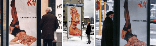 Người đi đường thường hay liếc nhìn những tấm poster. Cánh tài xế còn gây tai nạn vì chúng.