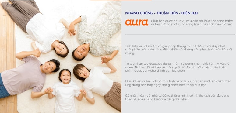 Hệ sinh thái Smarthome Aura mang lại sự tiện lợi cho gia đình (Ảnh: Aura).