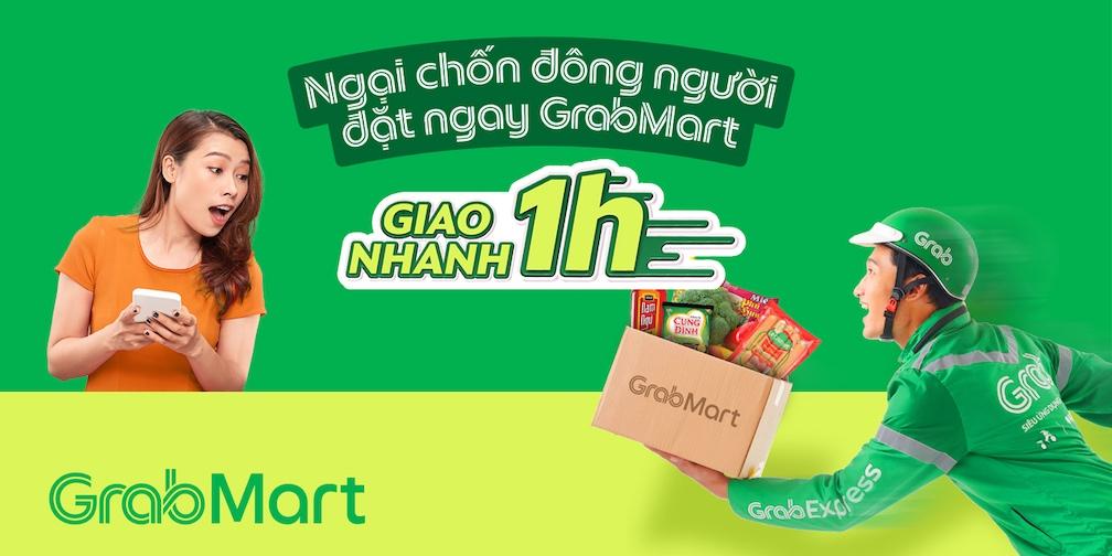 Grab Mart giúp khách hàng dễ dàng đặt đồ tại siêu thị về tận nhà.