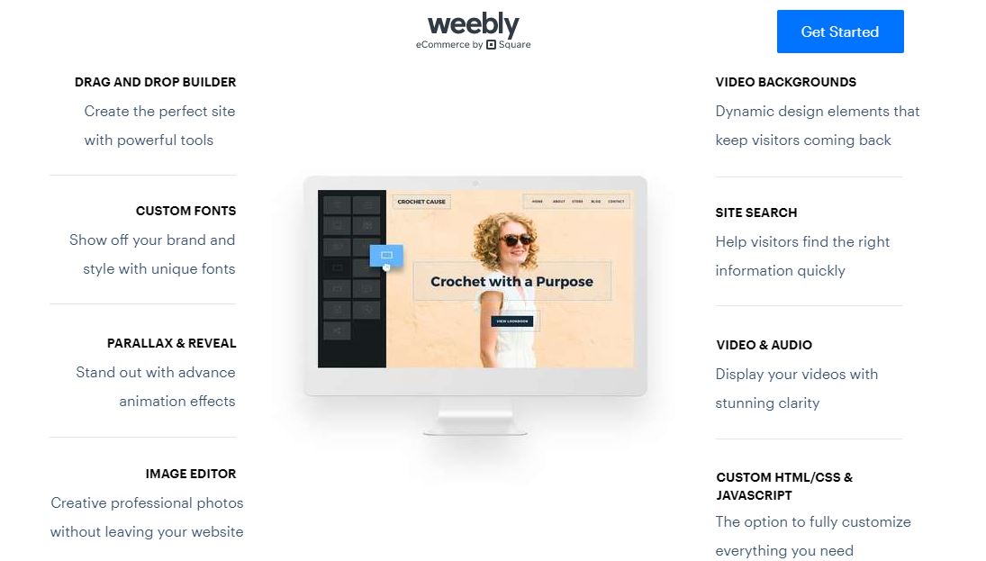 Công cụ no-code Weebly.