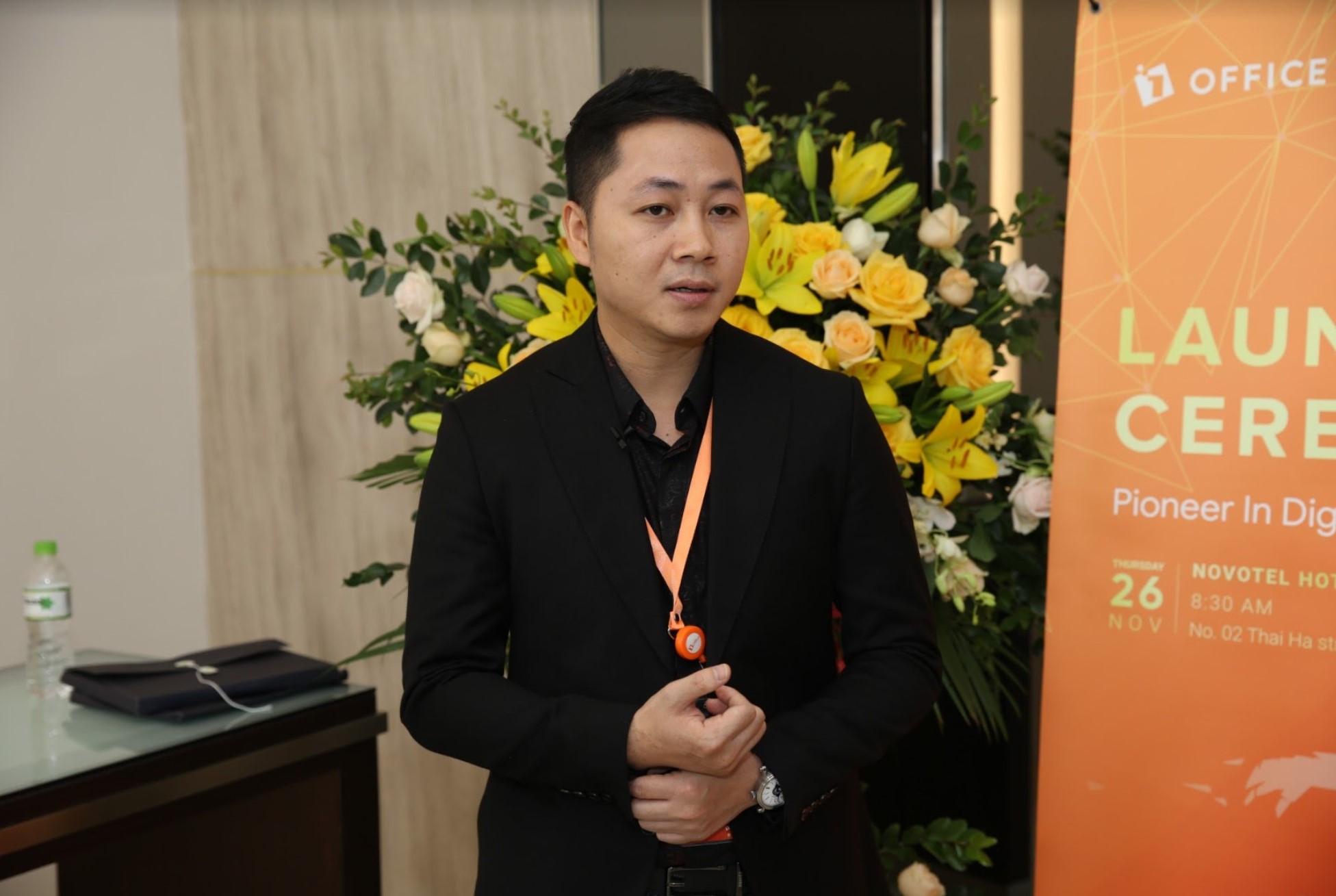 Ông Phạm Hải Văn - Co-Founder của quỹ đầu tư BB Capital tại buổi ra mắt 1Office phiên bản CEO.-trendsvietnam-xuhuong-mũ trắng