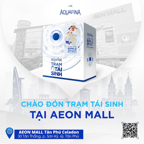 Trạm tái sinh chai nhựa đã có mặt tại AEON MALL Tân Phú Celadon.