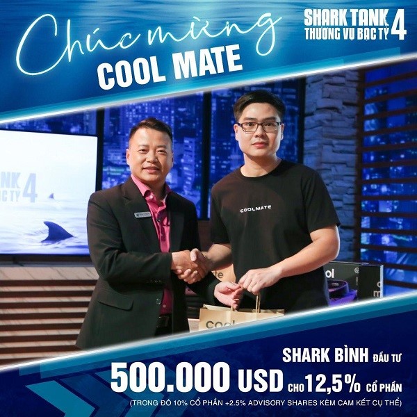 CEO của Coolmate gọi vốn thành công 500.000 USD trên chương trình Shark Tank mùa 4.