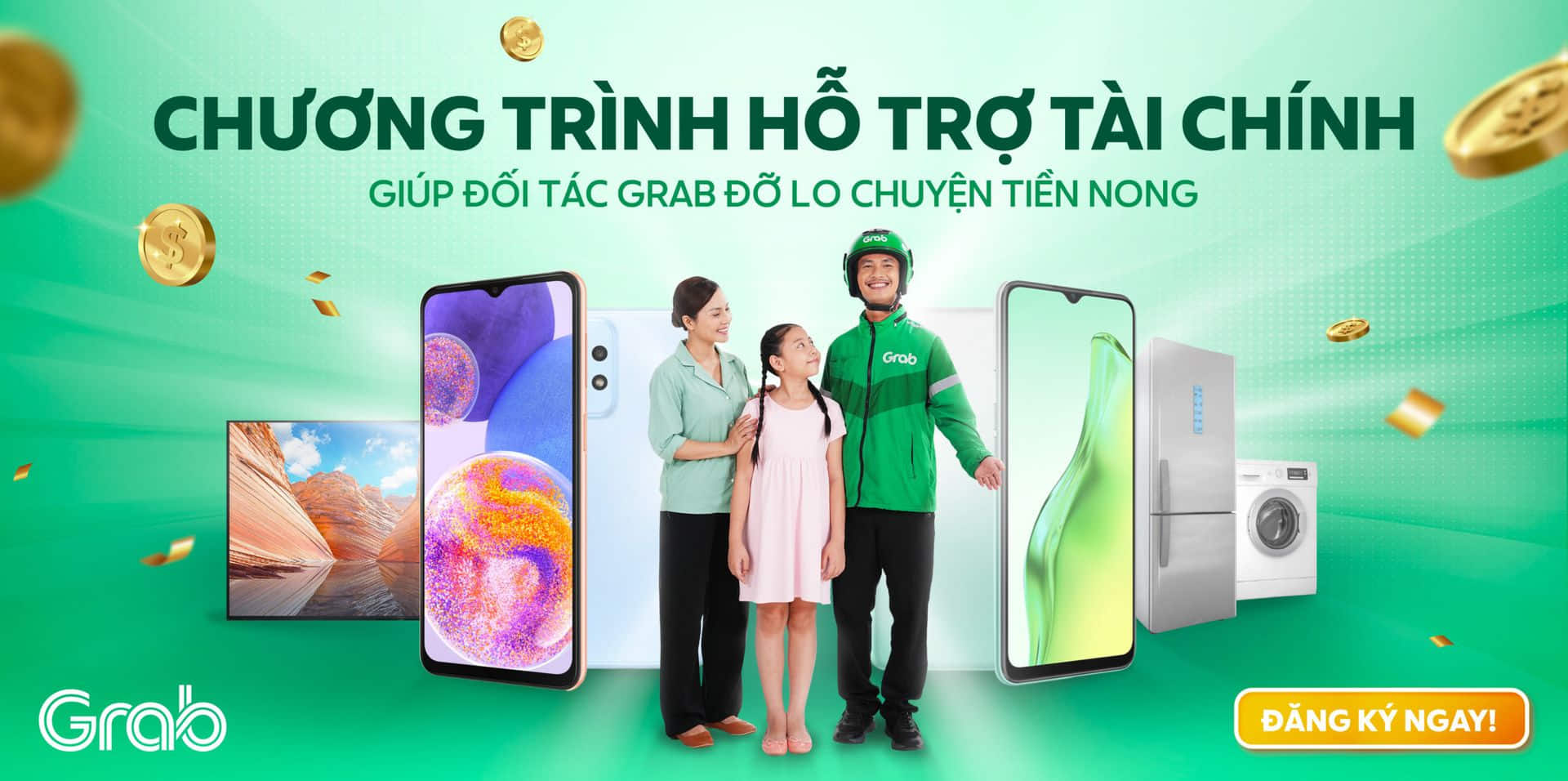 Chương trình Hỗ trợ tài chính dành cho Đối tác Tài xế Grab (Ảnh: Internet).