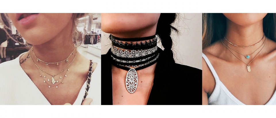 Vòng choker dễ dàng phối cùng nhiều kiểu dáng trang phục.