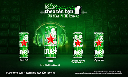 Thiết kế phiên bản giới hạn Heineken x Top DJ.