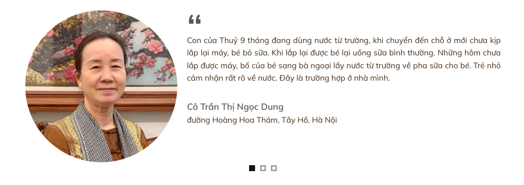 Cô Trần Ngọc Dung có những chia sẻ tích cực về việc sử dụng nước từ trường pha sữa (Ảnh: Koro).