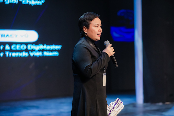 Bà Tracy Vũ, Founder & CEO DigiMaster và Trends Việt Nam, tại sự kiện Trends Summit #02.