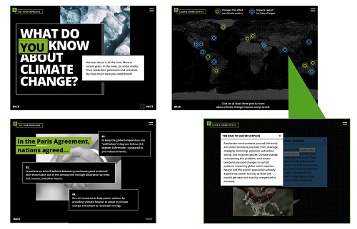 Ảnh chụp màn hình từ phần kiến ​​thức về khí hậu của khóa học Deloitte.