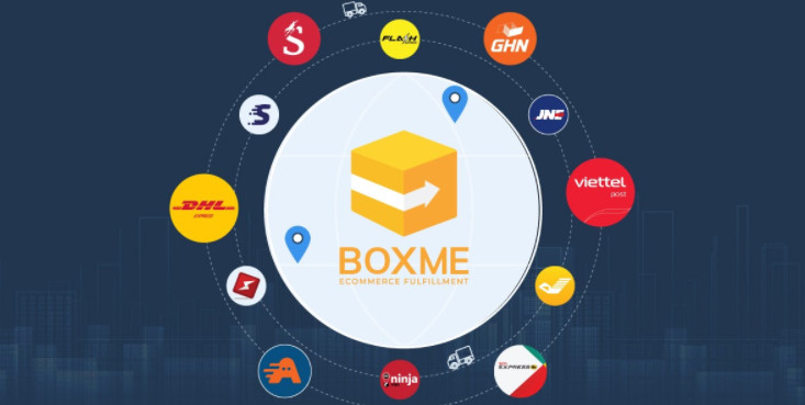 Boxme hiện đang hợp tác với 54 hãng vận chuyển uy tín trong và ngoài nước như GHN, J&T, NinjaVan, DHL, Grab, Ahamove,… giúp tăng tỉ lệ thành công, giảm tỉ lệ chuyển hoàn, hàng hóa đảm bảo.