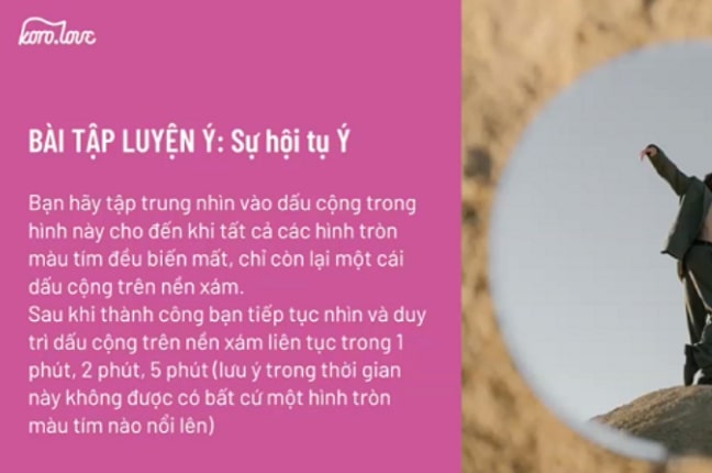 Hướng dẫn tập bài tập luyện Ý: Sự hội tụ Ý (Ảnh: Koro).