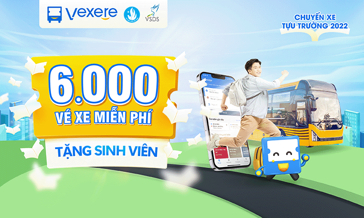 Vexere.com tặng những chuyến xe tựu trường cho sinh viên (Ảnh: Vexere.com). Vexere.com tặng những chuyến xe tựu trường cho sinh viên (Ảnh: Vexere.com).