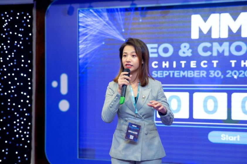 Bà Phan Bích Tâm , Giám đốc MMA Việt Nam, Cambodia và Myanmar phát biểu tại CEO & CMO Summit 2020.