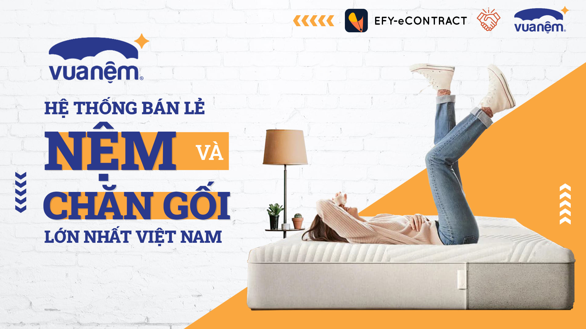 Nhiều doanh nghiệp lớn như Hệ thống Vua Nệm đã triển khai Hợp đồng điện tử EFY-eCONTRACT trong các hoạt động kí kết với khách hàng.