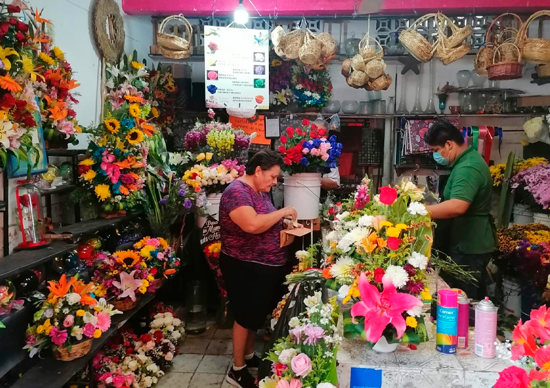 Venta de flores por Día de las Madres