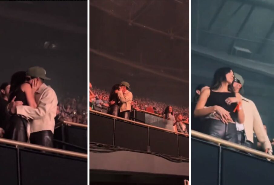 Bad Bunny junto a Kendall Jenner en un concierto de Drake en el Kia Forum en Inglewood, California