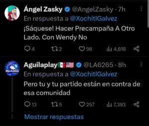 Xóchitl Gálvez felicita a Wendy Guevara e internautas la critican