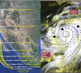 La Conagua informó que el huracán 'Hilary' ya es categoría 2.
