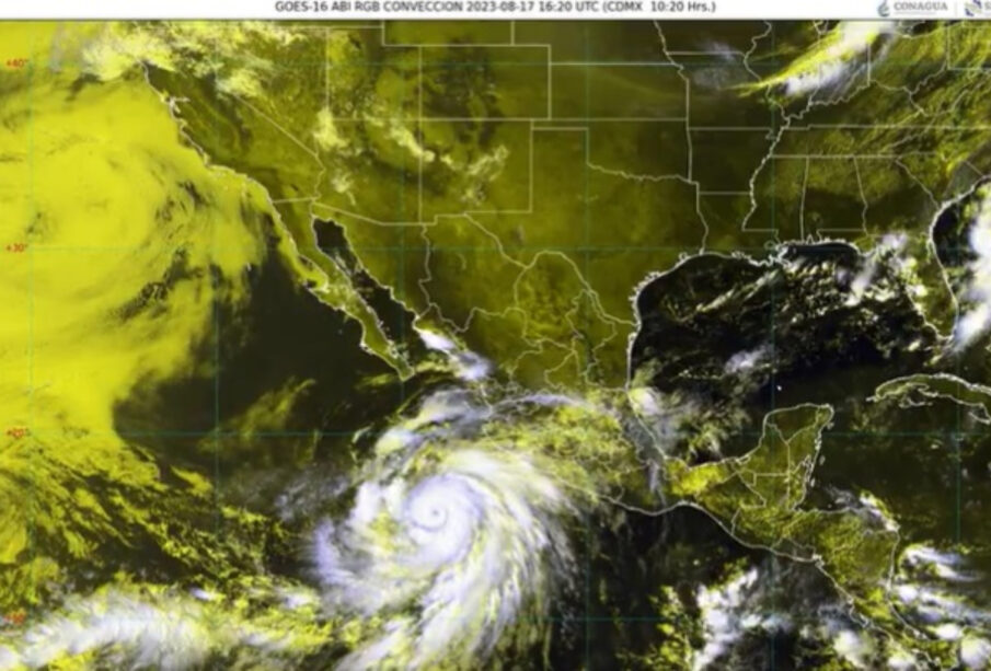 El huracán "Hilary" categoría 2 causará lluvias en varios estados de México.