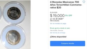 VIRAL: Venden en más de 15 mil pesos moneda conmemorativa