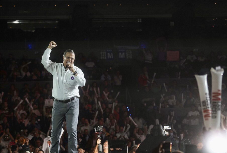 Marcelo en su cierre de campaña