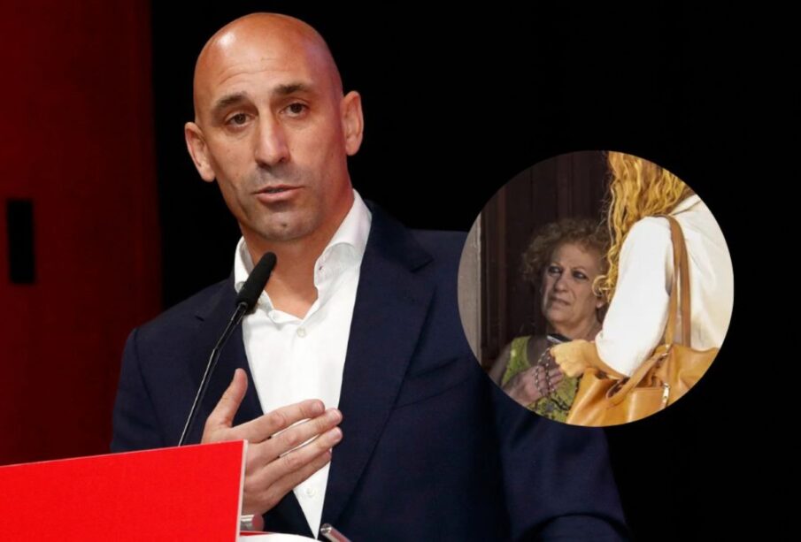 Luis Rubiales y su madre