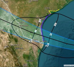 Formación del ciclón "Harold" en el Golfo de México