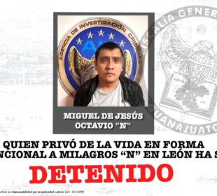 Ficha de prisión preventiva a Miguel de Jesús Octavio "N"