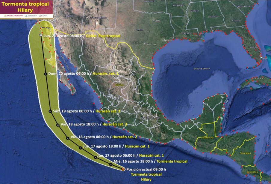 Pronostico de evolución de Hilary