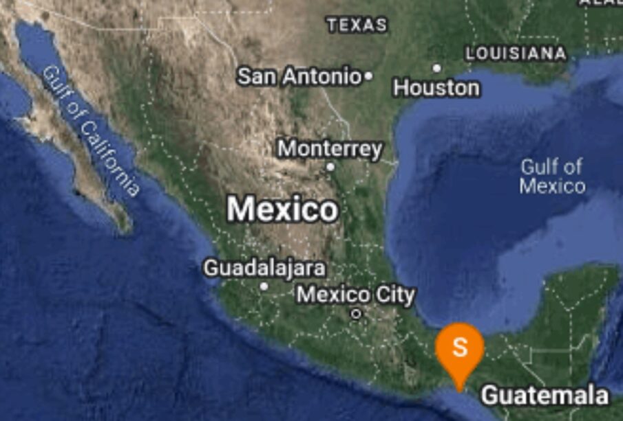 Sismo marcado en simológico nacional