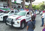 Camionetas de la Policía Municipal en el desfile del 16 de septiembre