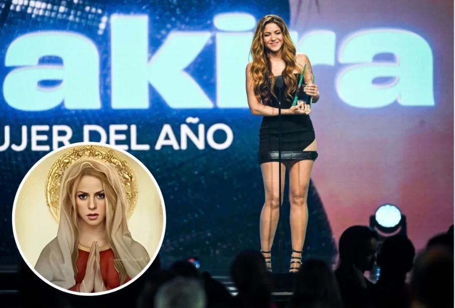 Shakira recibiendo el premio a mejor artista del año