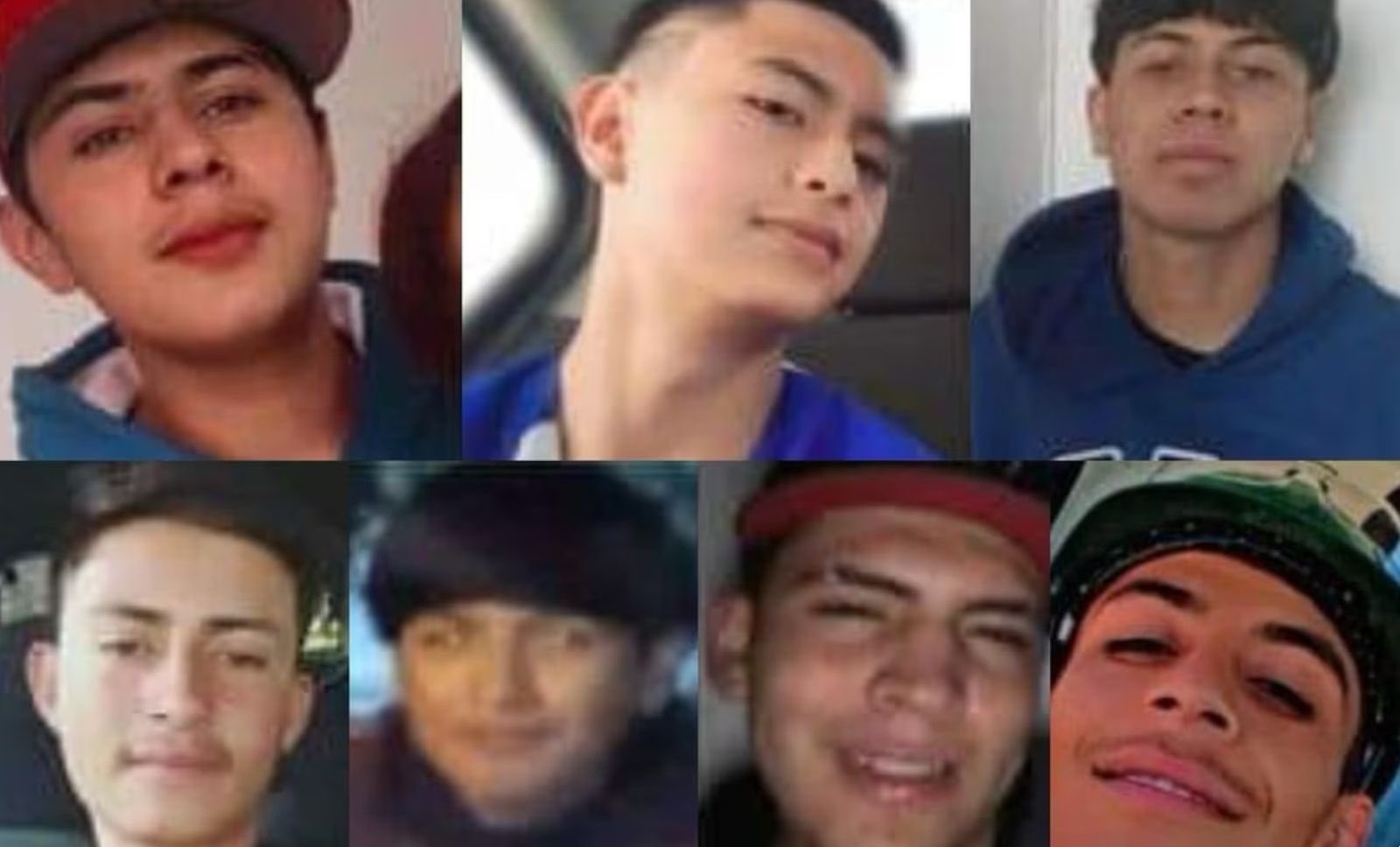 Rostros de los adolescentes secuestrados