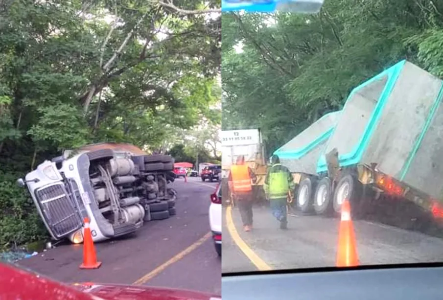 Volcadura de tráilers en Nayarit