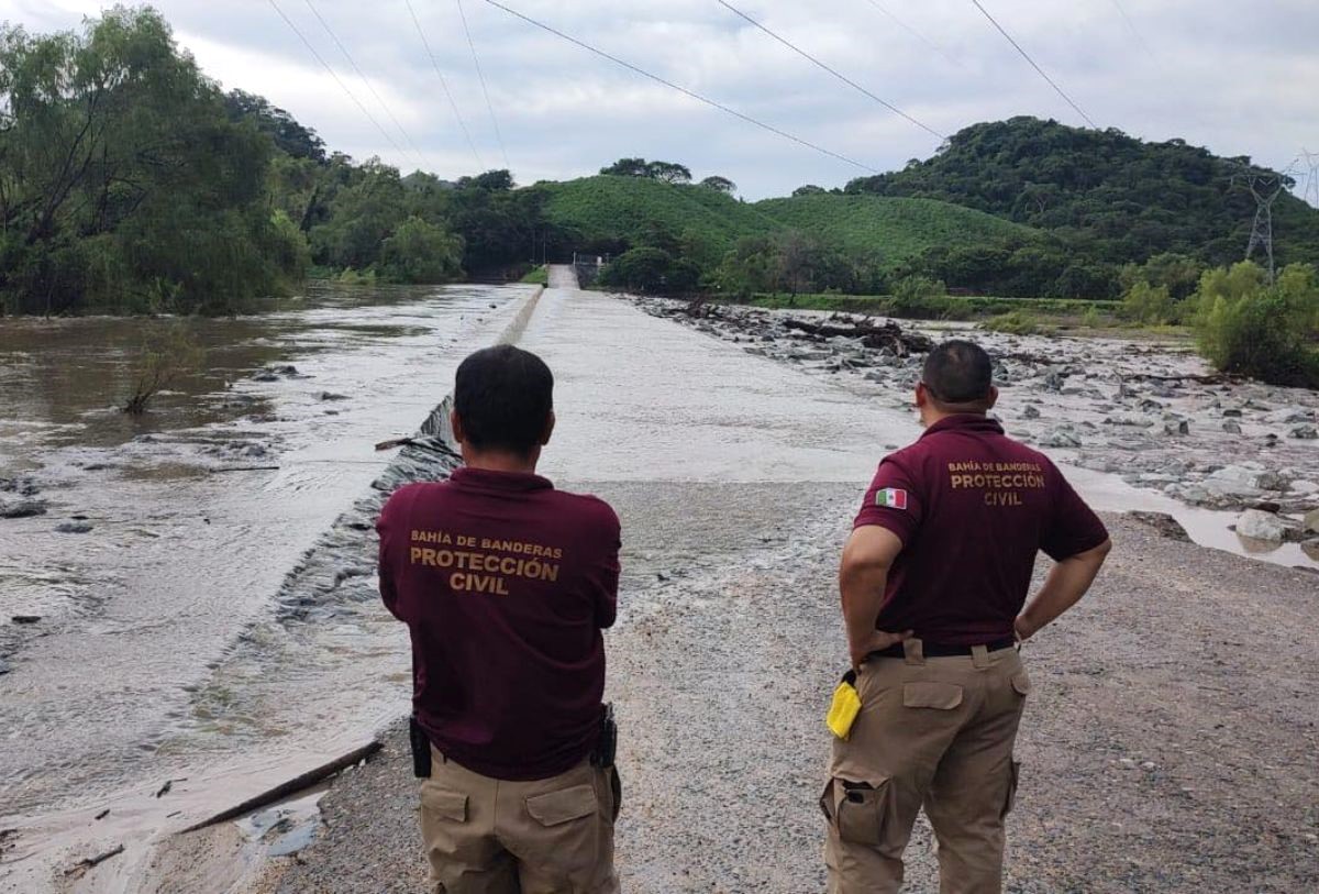 PC de Bahía de Banderas pide no cruzar arroyos crecidos