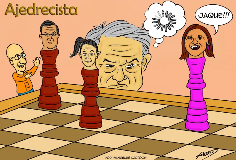 Ajedrecista AMLO Xóchitl Gálvez