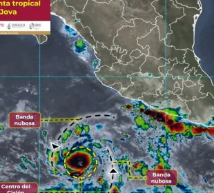 Tormenta tropical Jova.