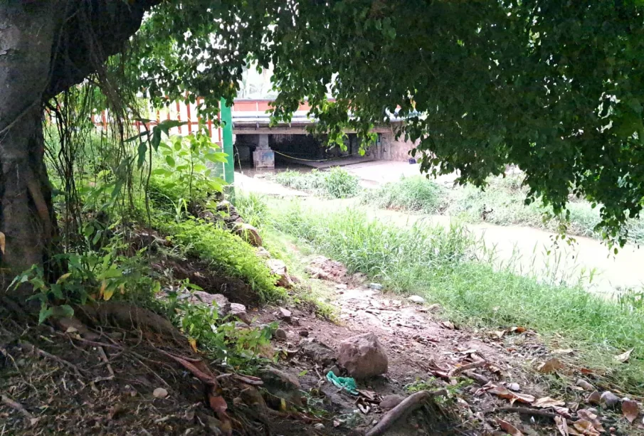 Puente donde fue localizado cuerpo sin vida