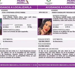 Mujeres desaparecidas el 15 de septiembre en Bahía de Banderas