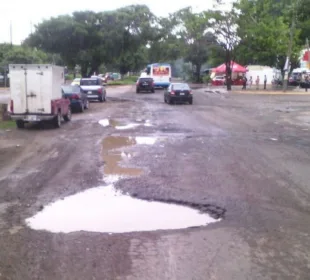 Bache en calle de Puerto Vallarta