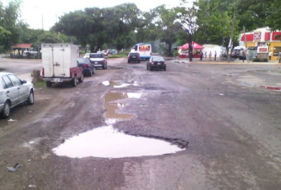 Bache en calle de Puerto Vallarta