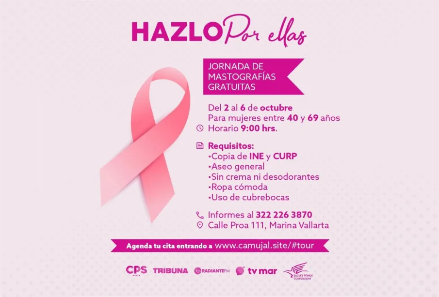 Invitación a la jornada de mastografías “Hazlo Por Ellas”