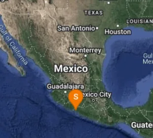 Mapa del sismo en Guerrro
