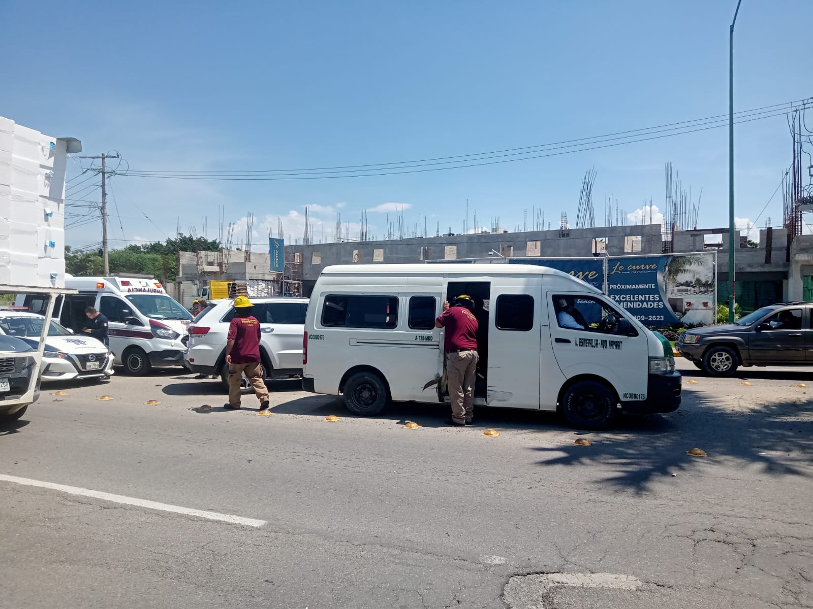 Personas atendidas por Protección Civil en combi