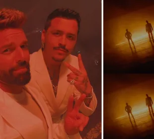 Ricky Martin y Christian Nodal en Fuego de noche, nieve de día