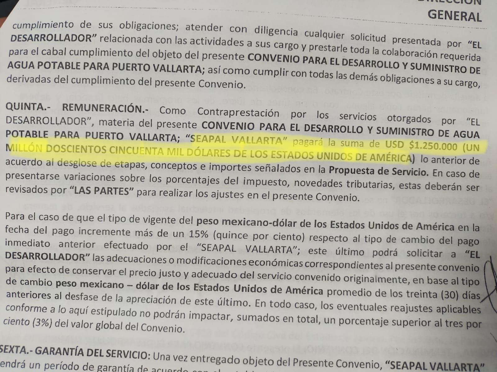 Evidencia de pago de Seapal a isrraelitas