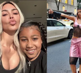 Mar de Regil y Kim Kardashian con su hija North